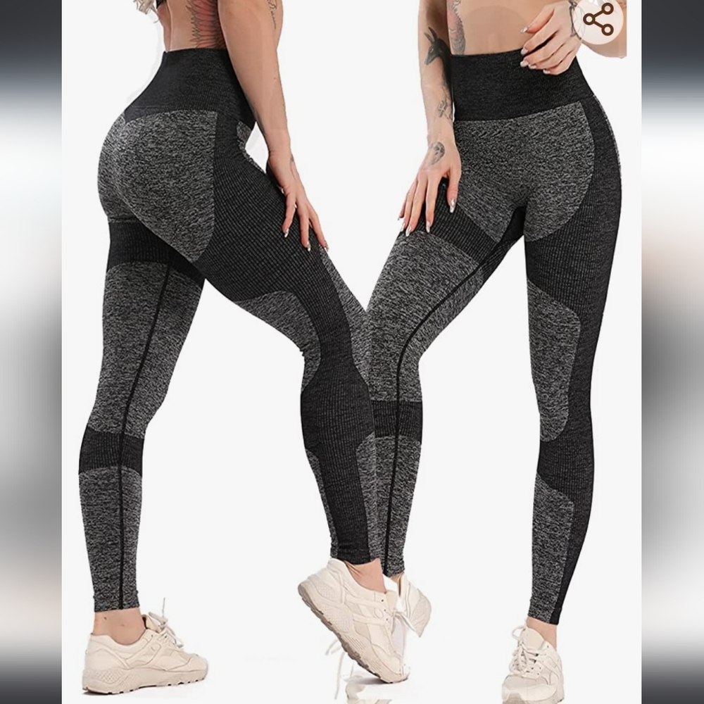 Women Seamless Leggings High Waisted Scrunch Butt Lifting Yoga Pants Size Small